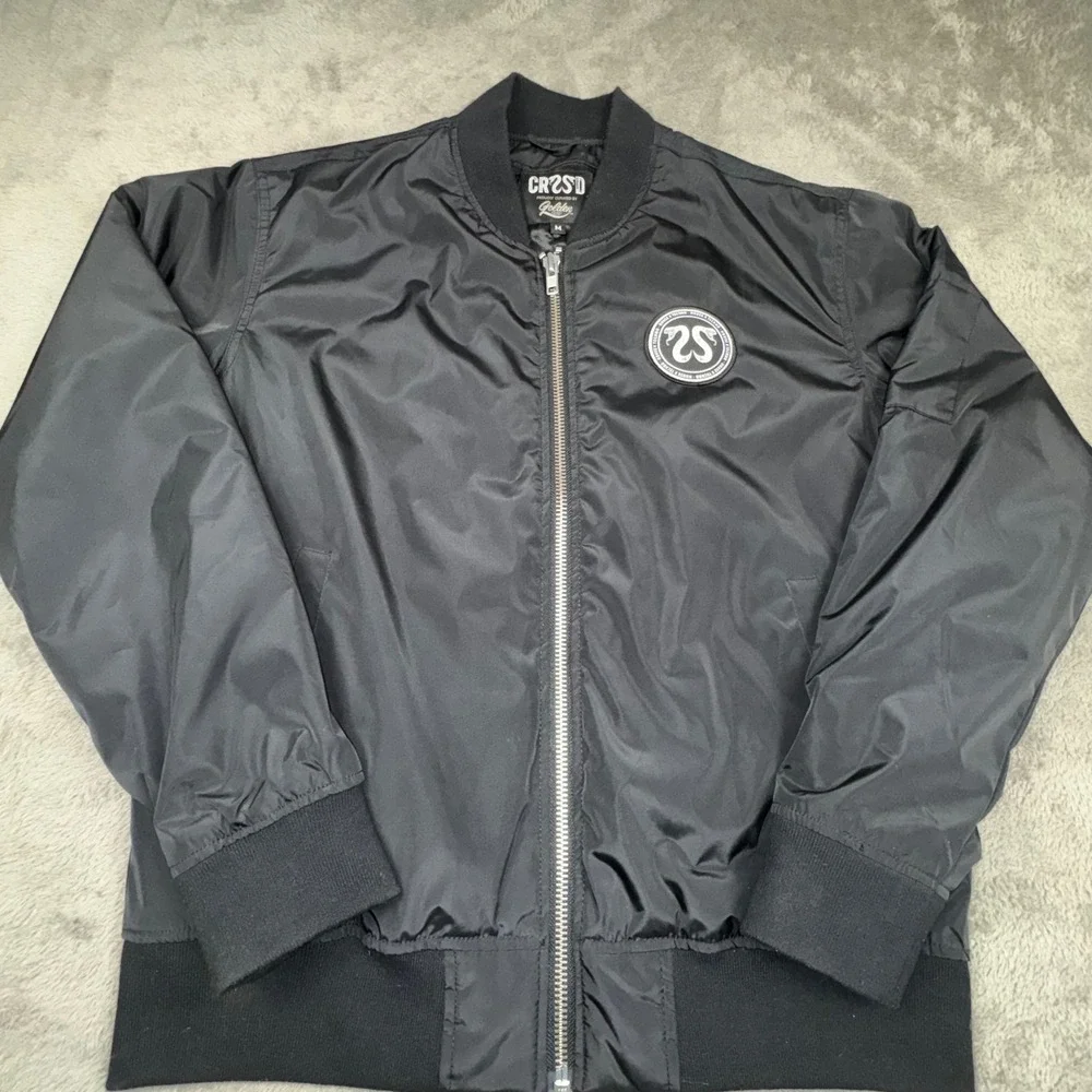 CRSSD Bomber Jacket Mens Size M Black Excellent House x Techno Festival Utility